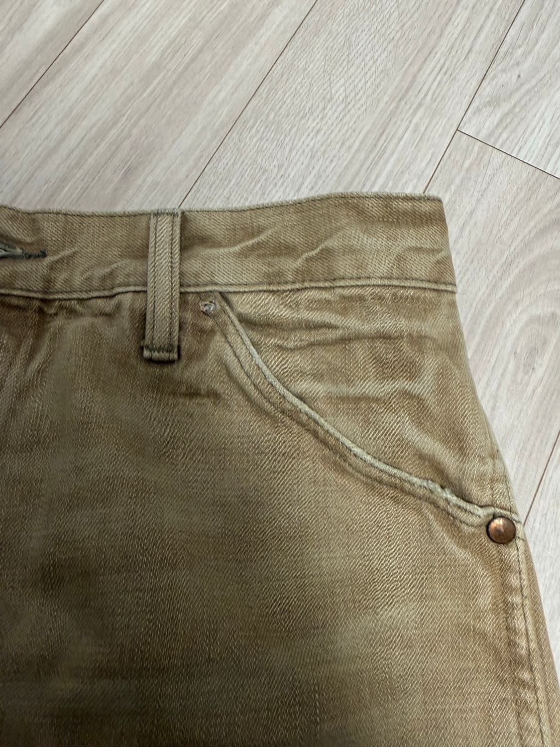 rrl 하이슬림 베이지 데님 34x32 상품이미지10