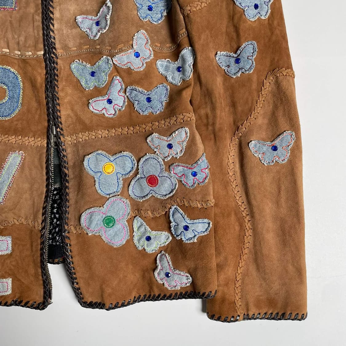 Flora smith 'LOVE' 데님 패치 고트 스킨 자켓 italy  상품이미지5