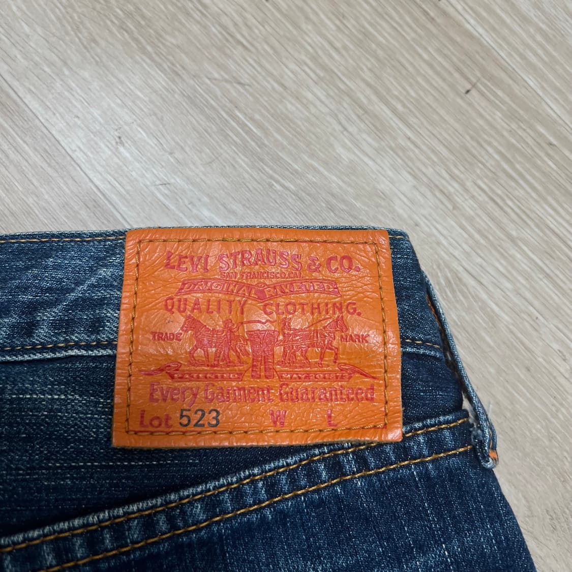 리바이스 523 스트레이트 워싱 데님 청바지 [인디고] 30 상품이미지5