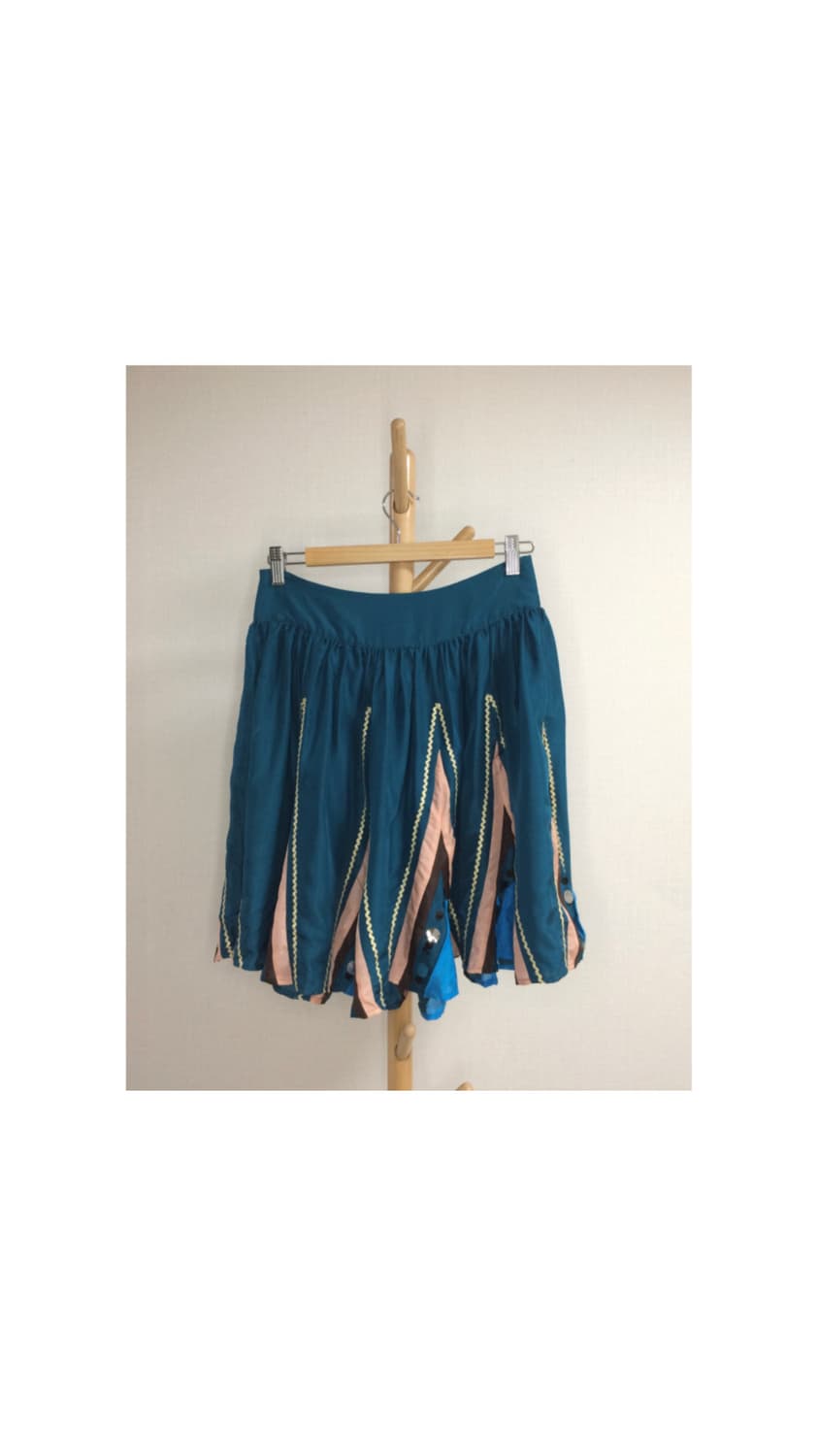 스나오 쿠와하라 스팽글 실크 스커트 상품이미지1