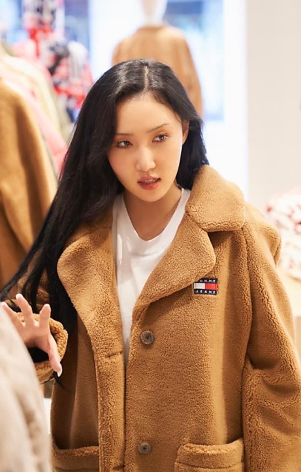 타미진스 화사 테디 플리스 후리스 롱코트 자켓 브라운 XS 상품이미지5