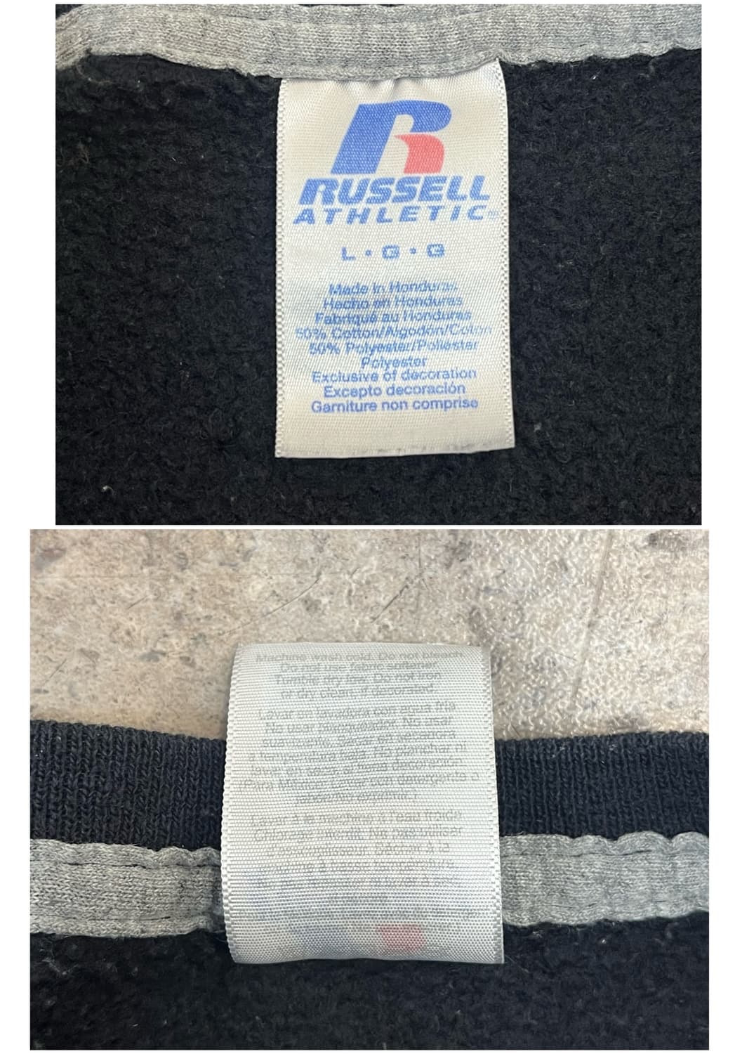 러셀 텍사스 로고 기모 맨투맨 블랙 L #csz4139 상품이미지3