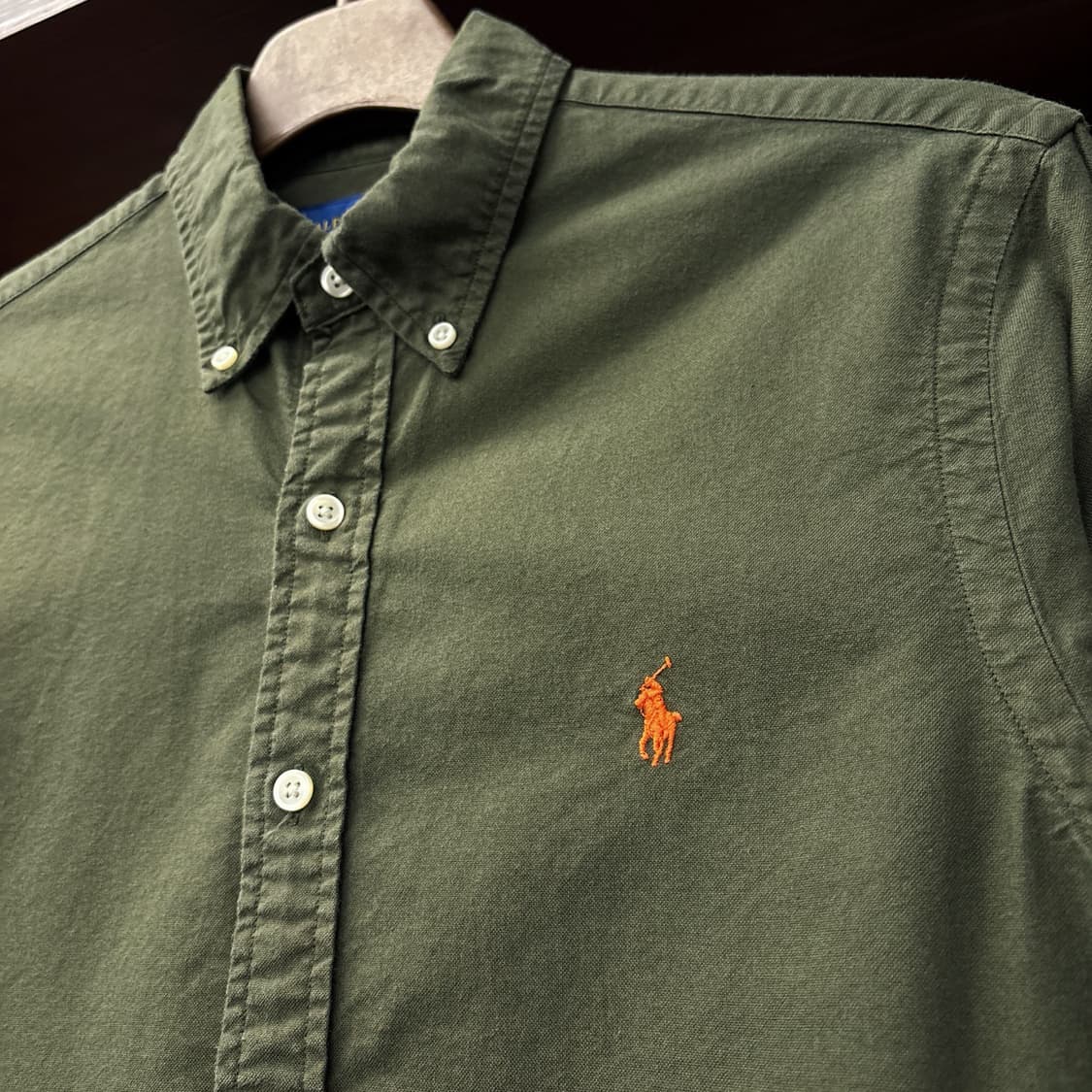 신형라벨 폴로 랄프로렌 슬림핏 옥스포드 셔츠 오렌지포니 N1283 상품이미지6