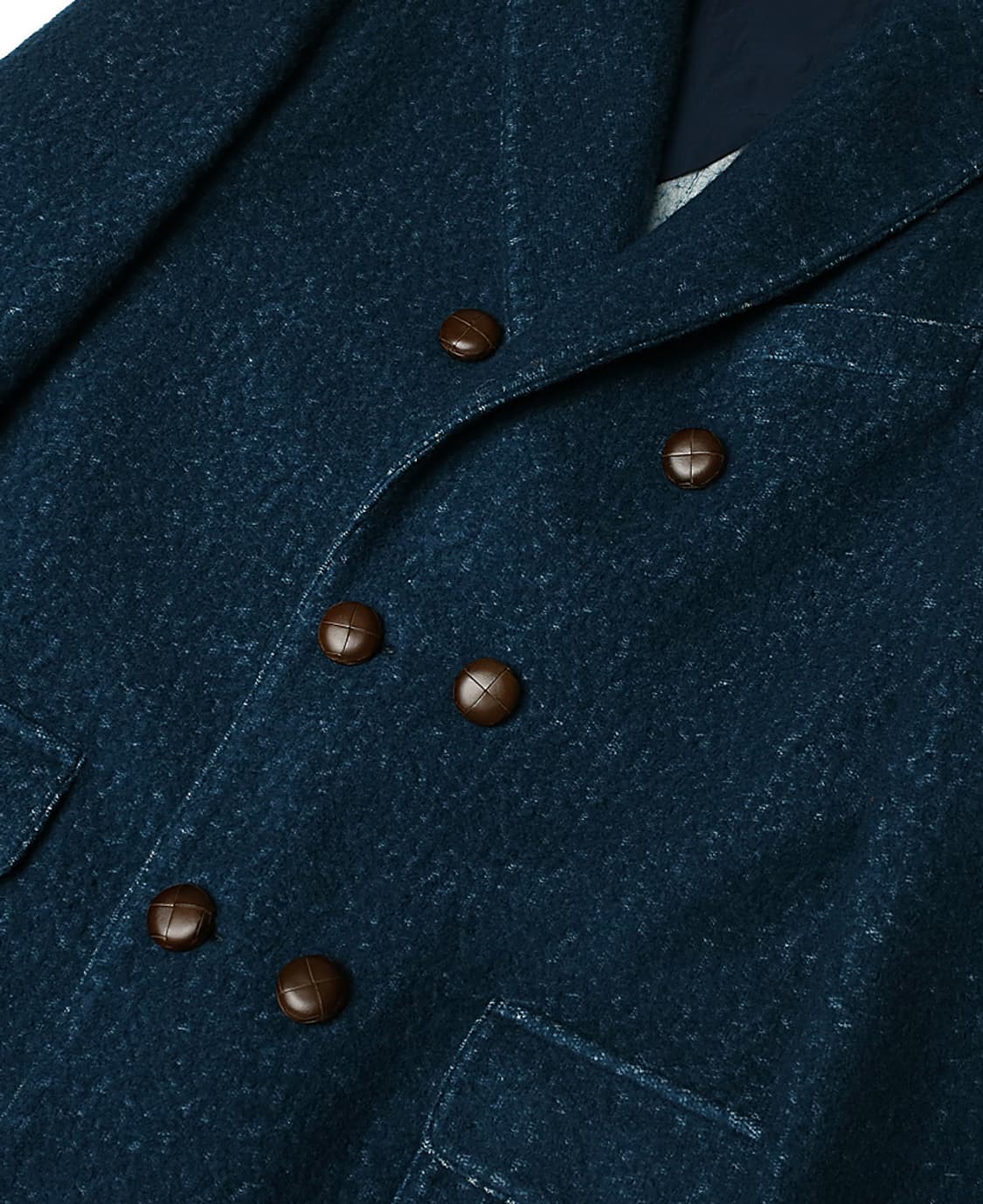 헤보 [Hevo] 청록 코튼 라나 버진 울 이태리 더블 코트 상품이미지3