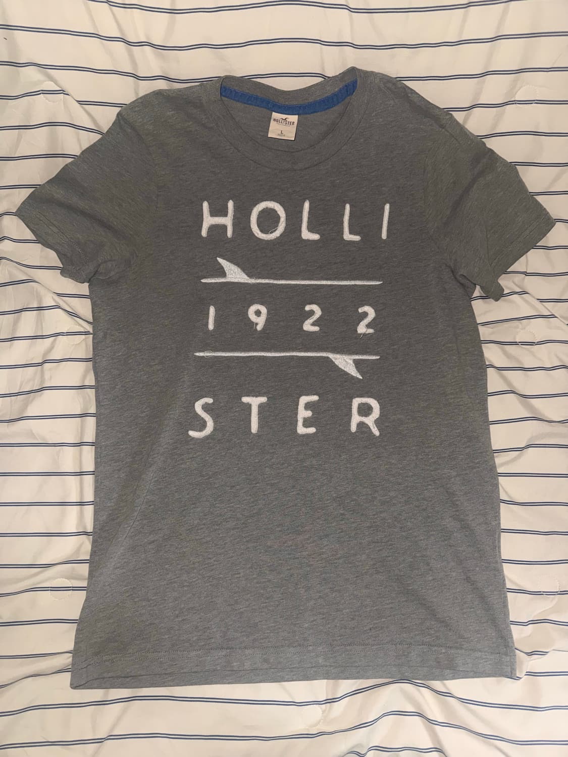홀리스터 그레이 반팔 티 L 상품이미지1