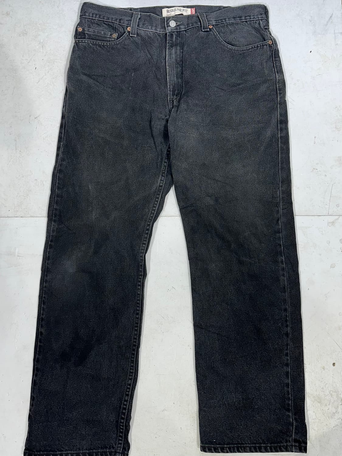 리바이스 505 와이드 흑청 데님 팬츠 청바지  상품이미지4