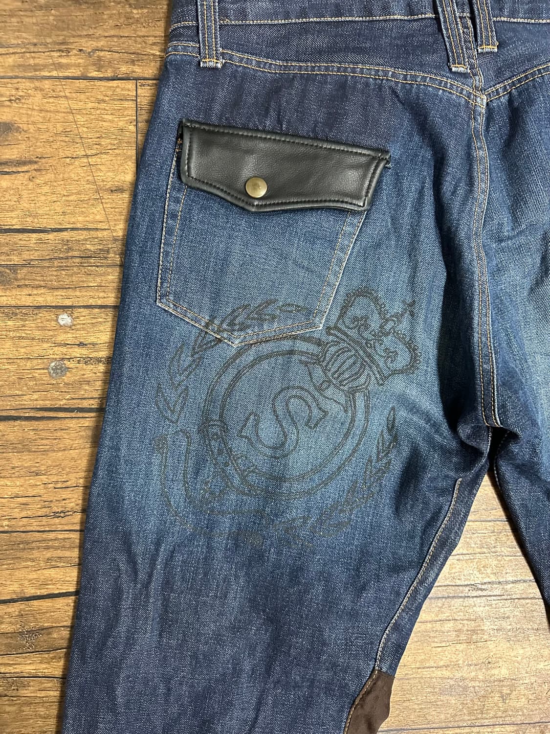 일본빈티지 Chapel 패치워크 데님 팬츠 34사이즈 상품이미지7