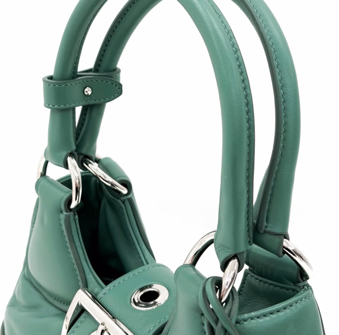 프라다 여성 문백 패딩 패디드 나파 레더 숄더백 크로스백 가방 망고 그린 상품이미지8