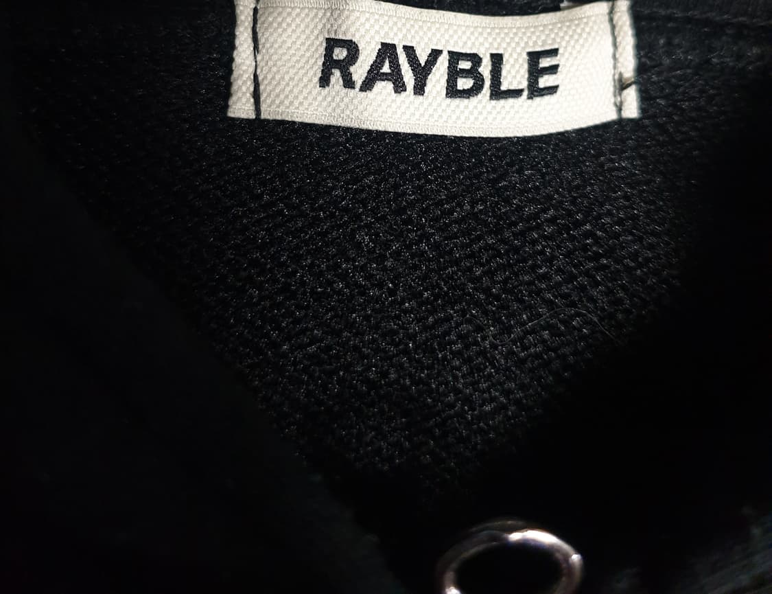RAYBLE 성조기 빅프린팅 2WAY 크롭 후드집업 블랙 (F) 상품이미지4