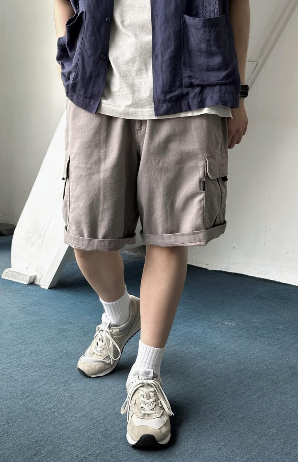 Cotton linen Utility cargo shorts 상품이미지10