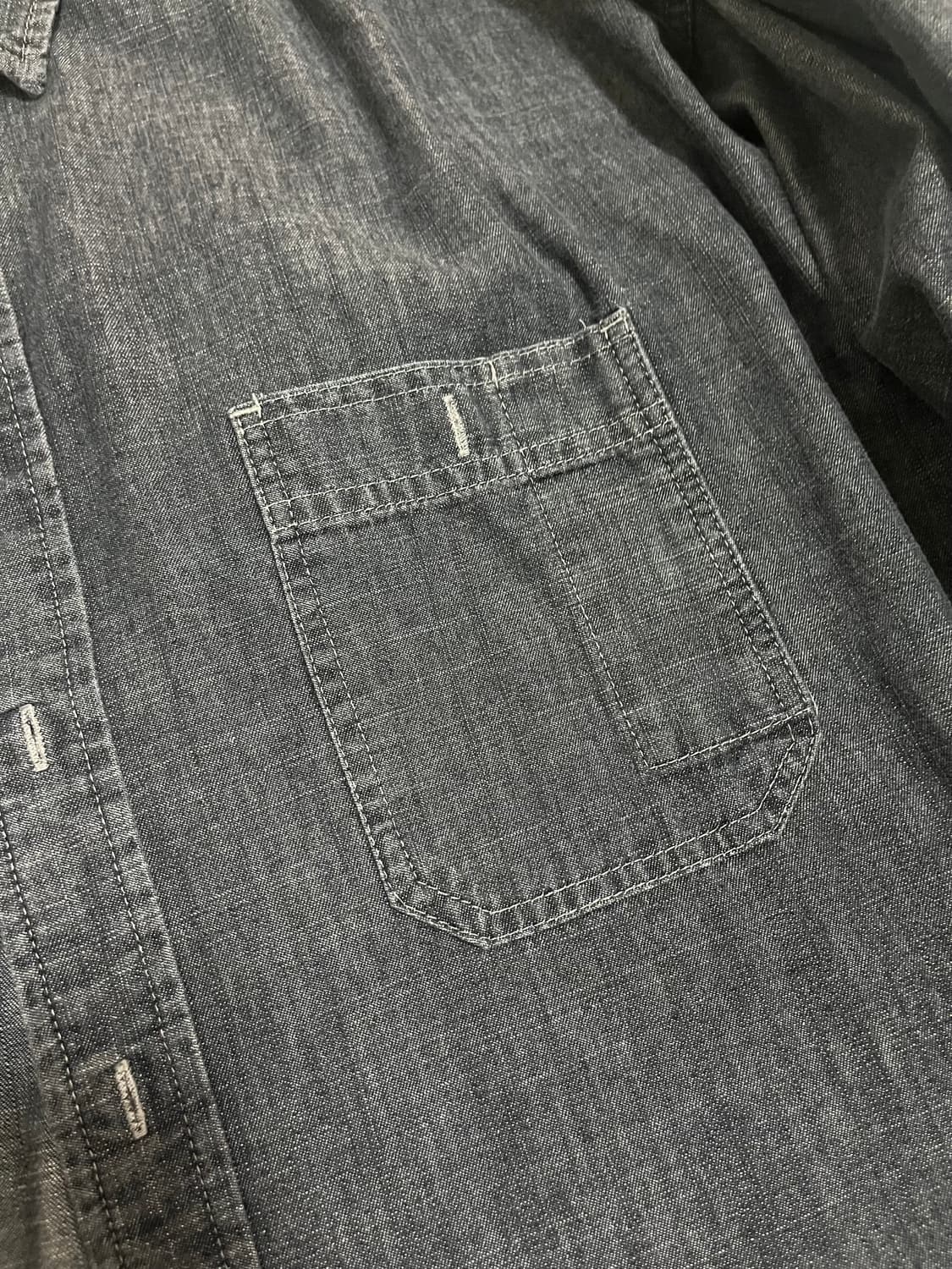 파르티멘토 오버사이즈 스톤 워싱 데님 셔츠 상품이미지4