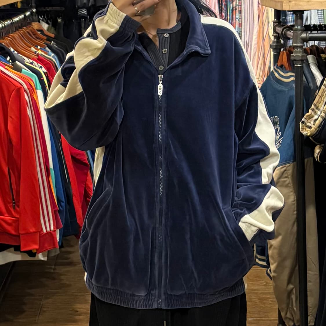 [HI] 휠라 벨벳져지 다크네이비 상품이미지3