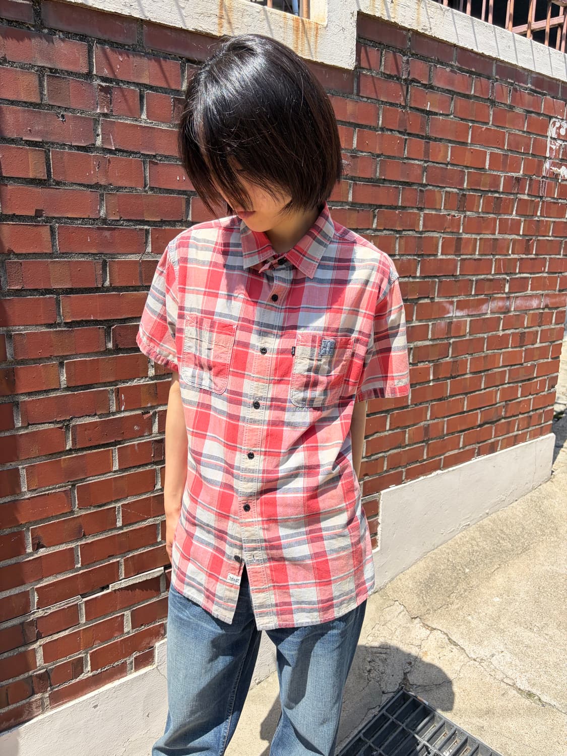 Levi’s 레드 체크 반팔 셔츠 상품이미지2