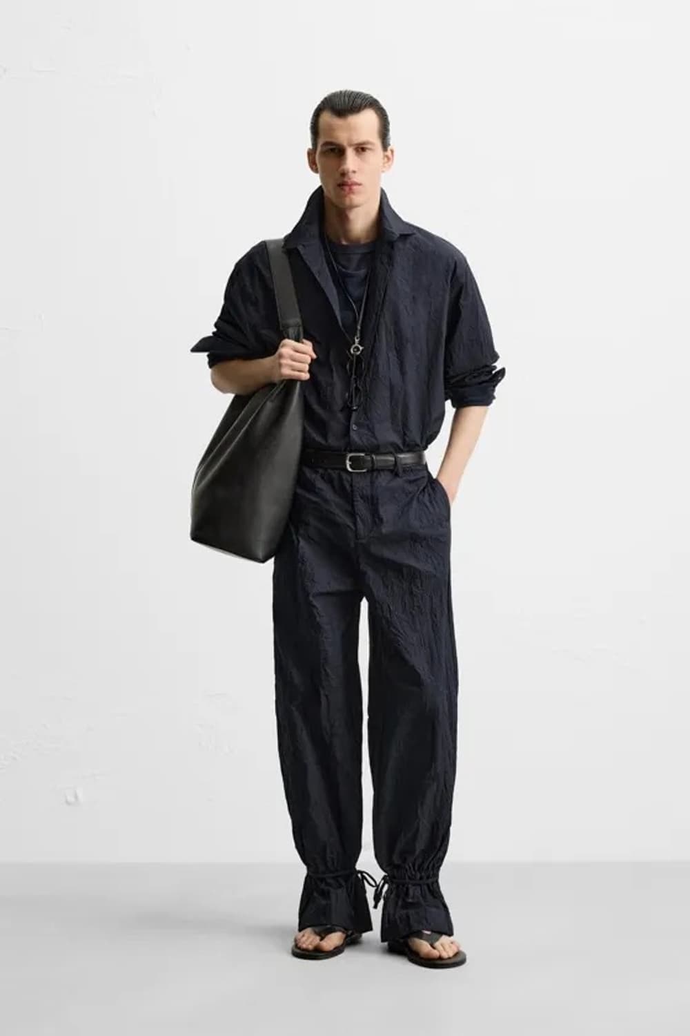 자라 주름 혼방팬츠  상품이미지2