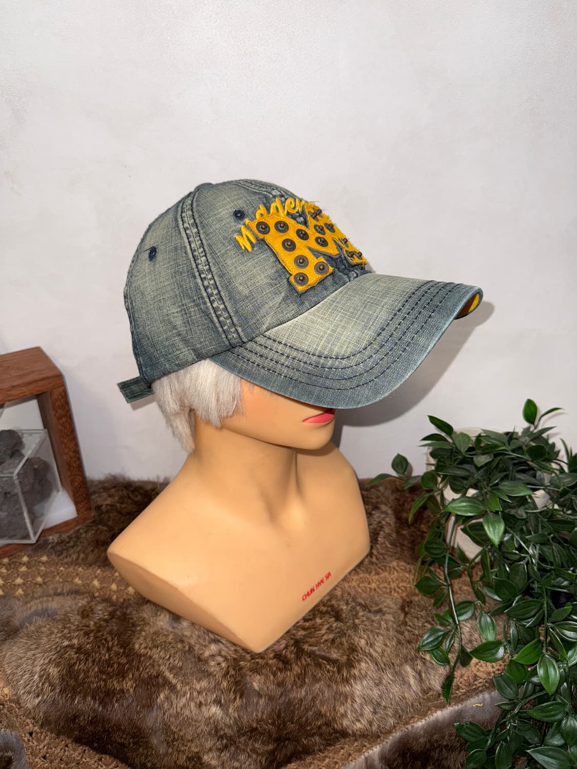 Washing denim vintage patch ball cap 상품이미지4