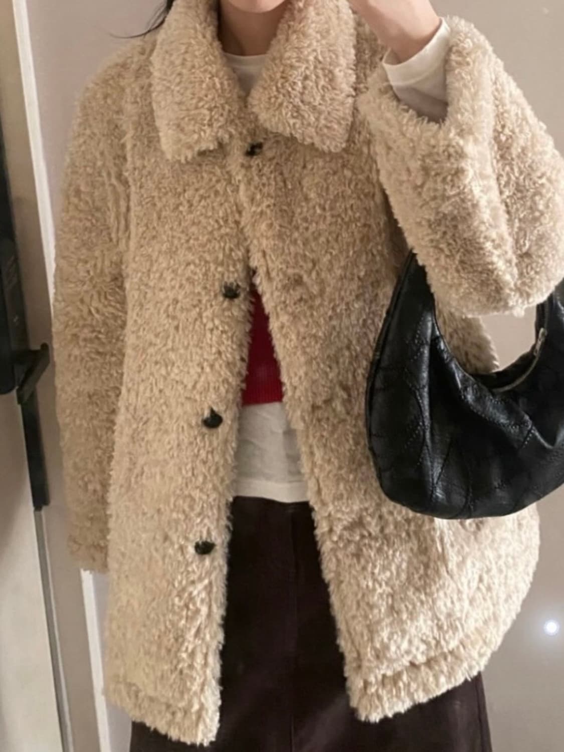 아우로 시어링 퍼 코트 상품이미지1