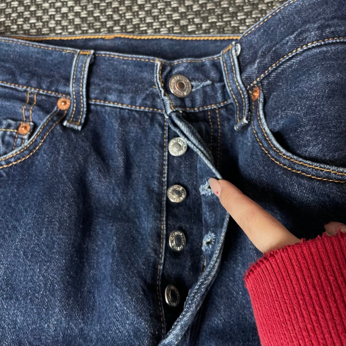 (32) 리바이스 501 82X86 버튼플라이 데님 팬츠 스트레이트핏 상품이미지4