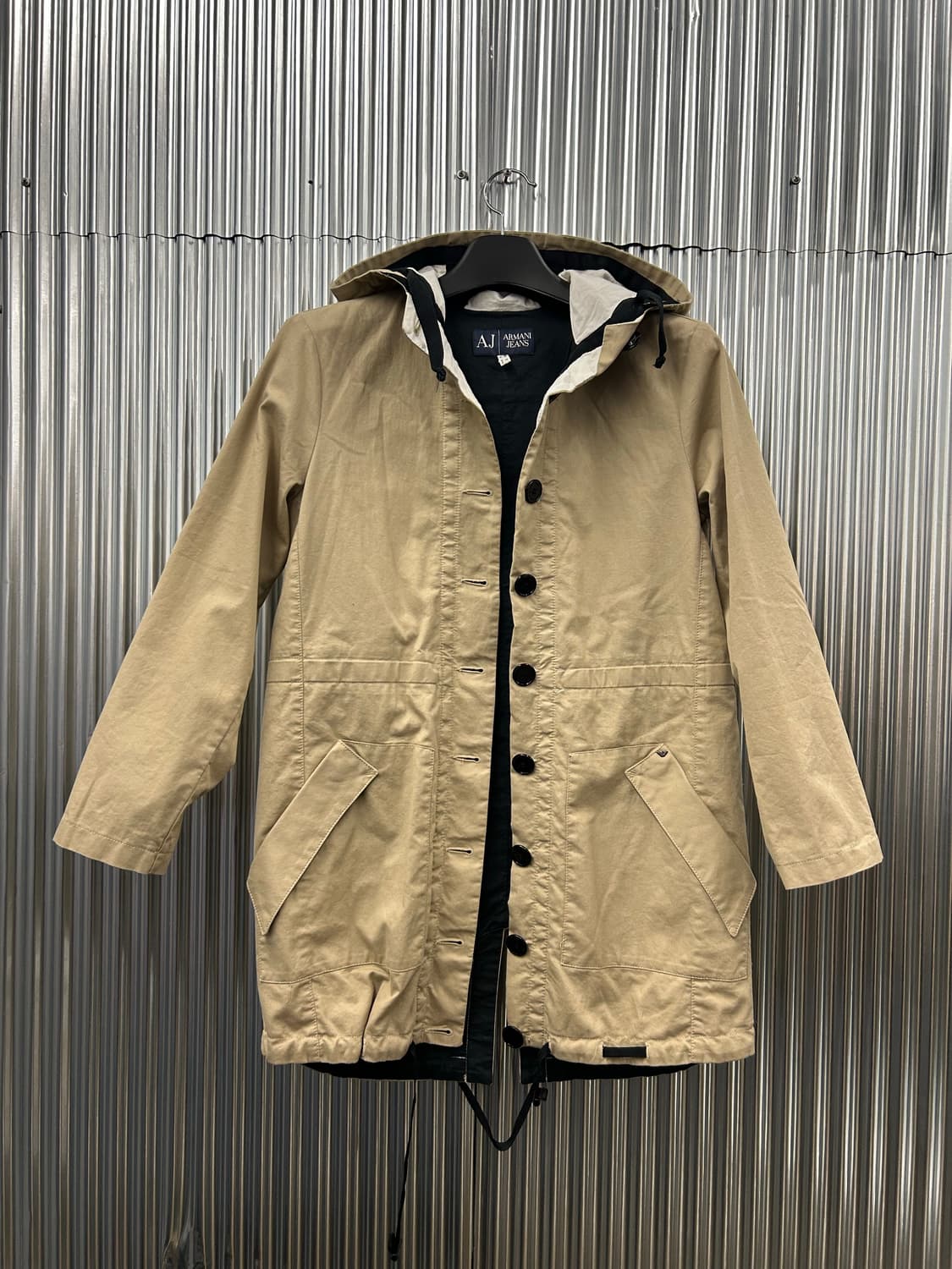 AJ 아르마니 후드 코트 베이지 상품이미지3