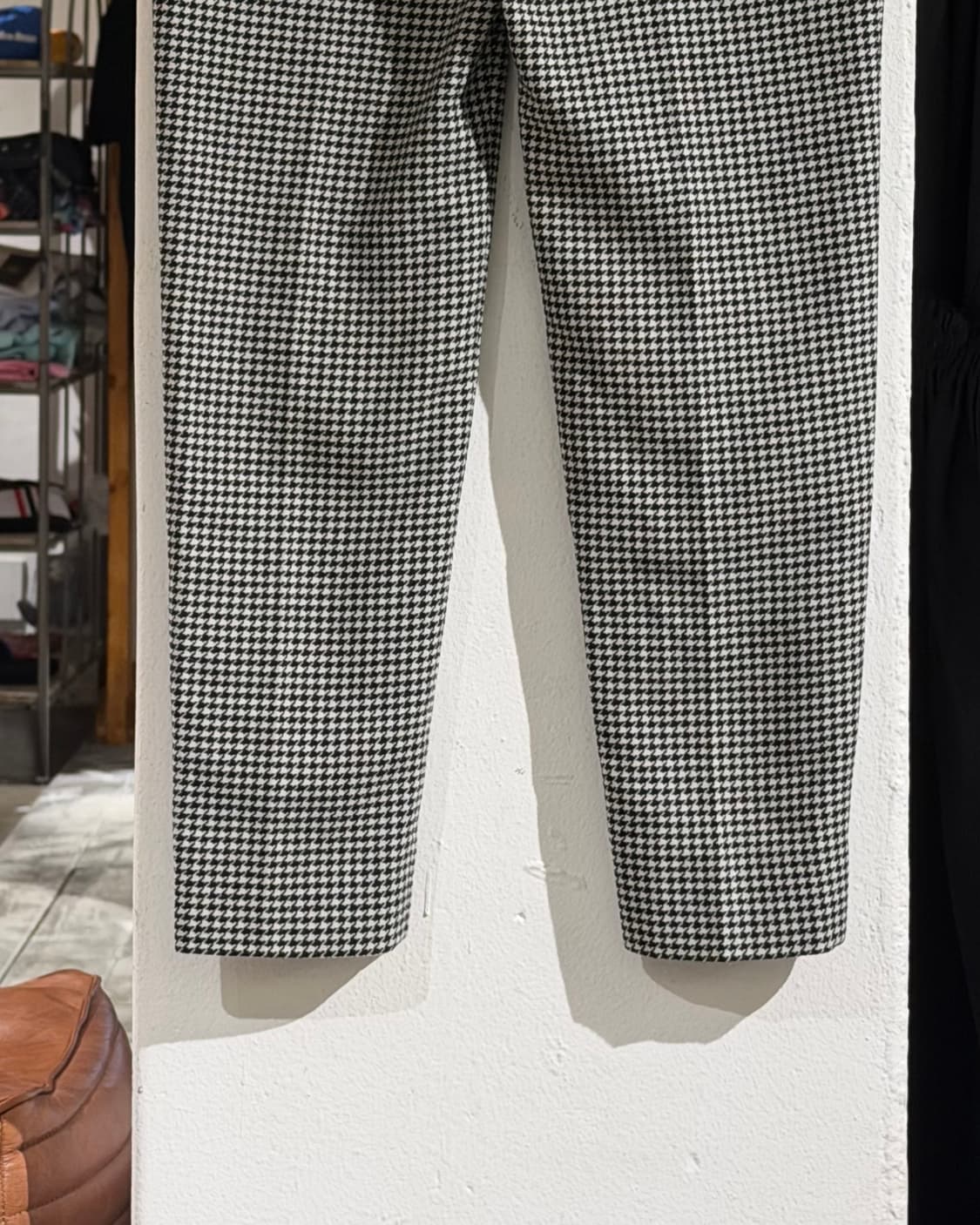 생로랑 블랙화이트 하운드투스 체크 패턴 팬츠 상품이미지6