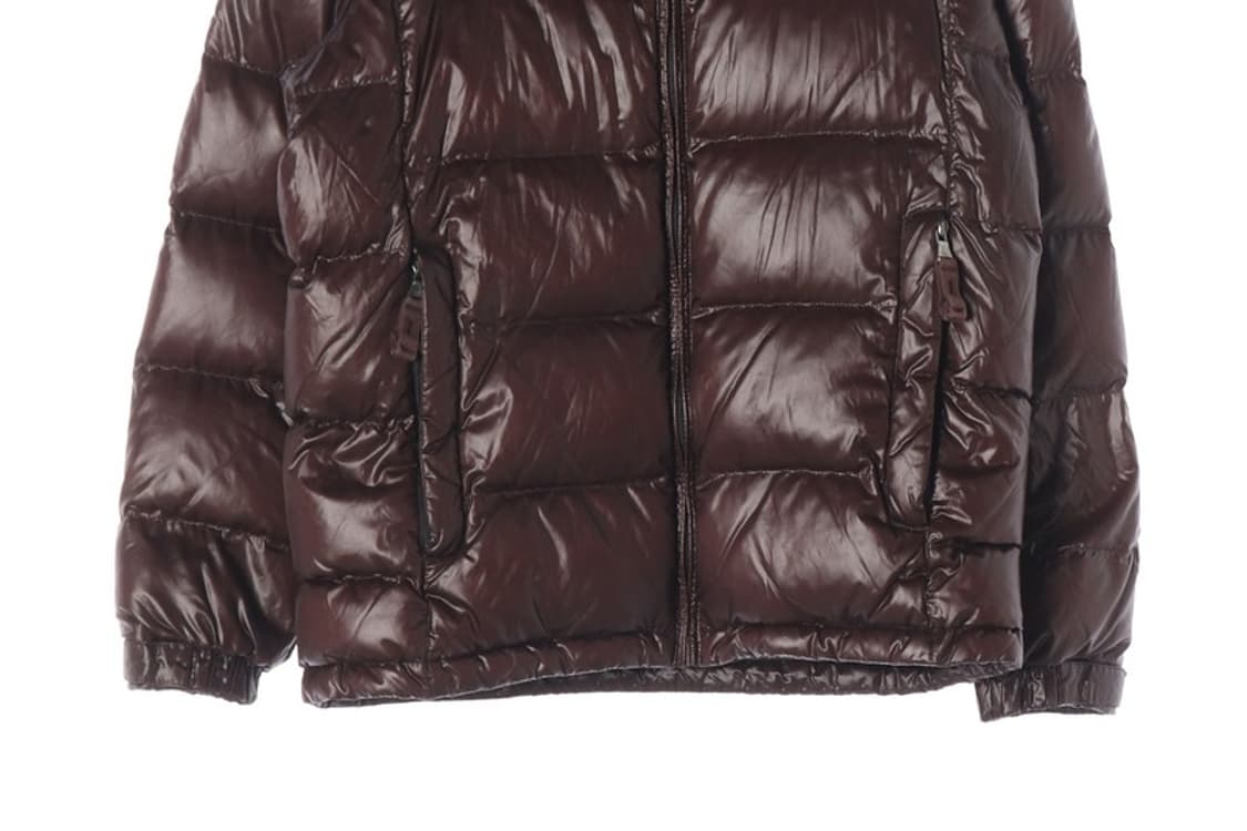 빈폴 글로시 다크브라운 유광 덕다운 푸퍼 패딩 M 상품이미지5