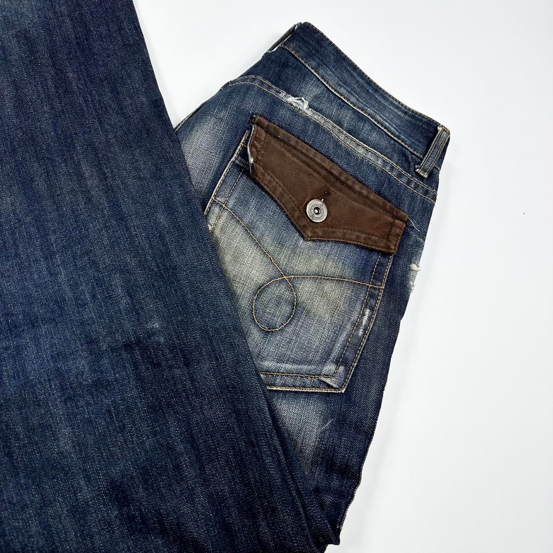 VTG 빈티지 워싱 와이드 데님팬츠 (32인치) 상품이미지1