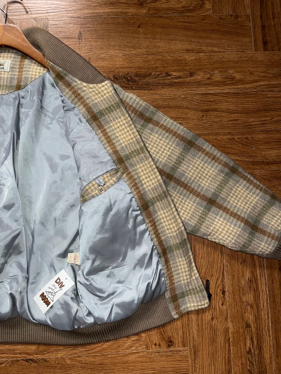 라코스테 체크 모직 블루종 상품이미지8