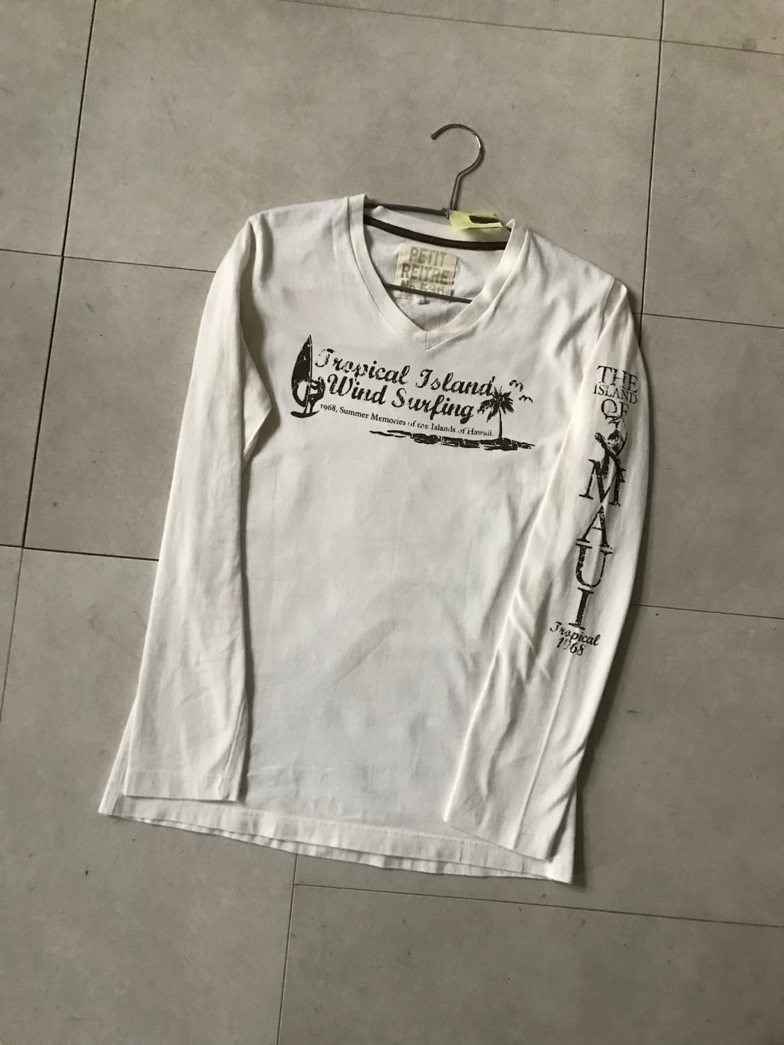 일본빈티지 레터링 화이트 롱슬리브 상품이미지8