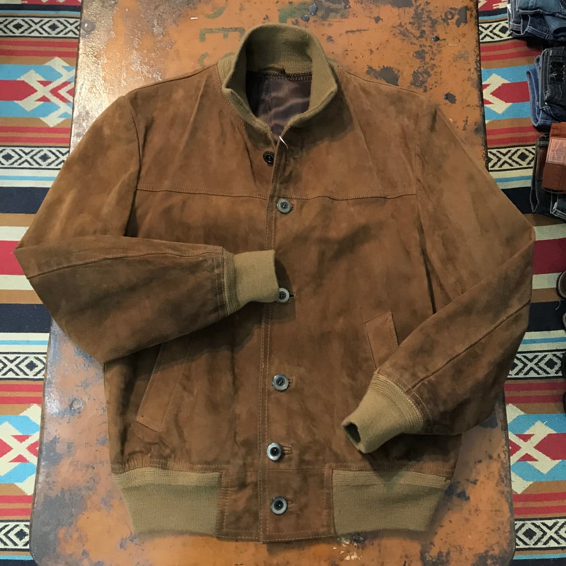 ITALY VTG 브라운 스웨이드 자켓 남성 102 여성 프리사이즈 상품이미지1