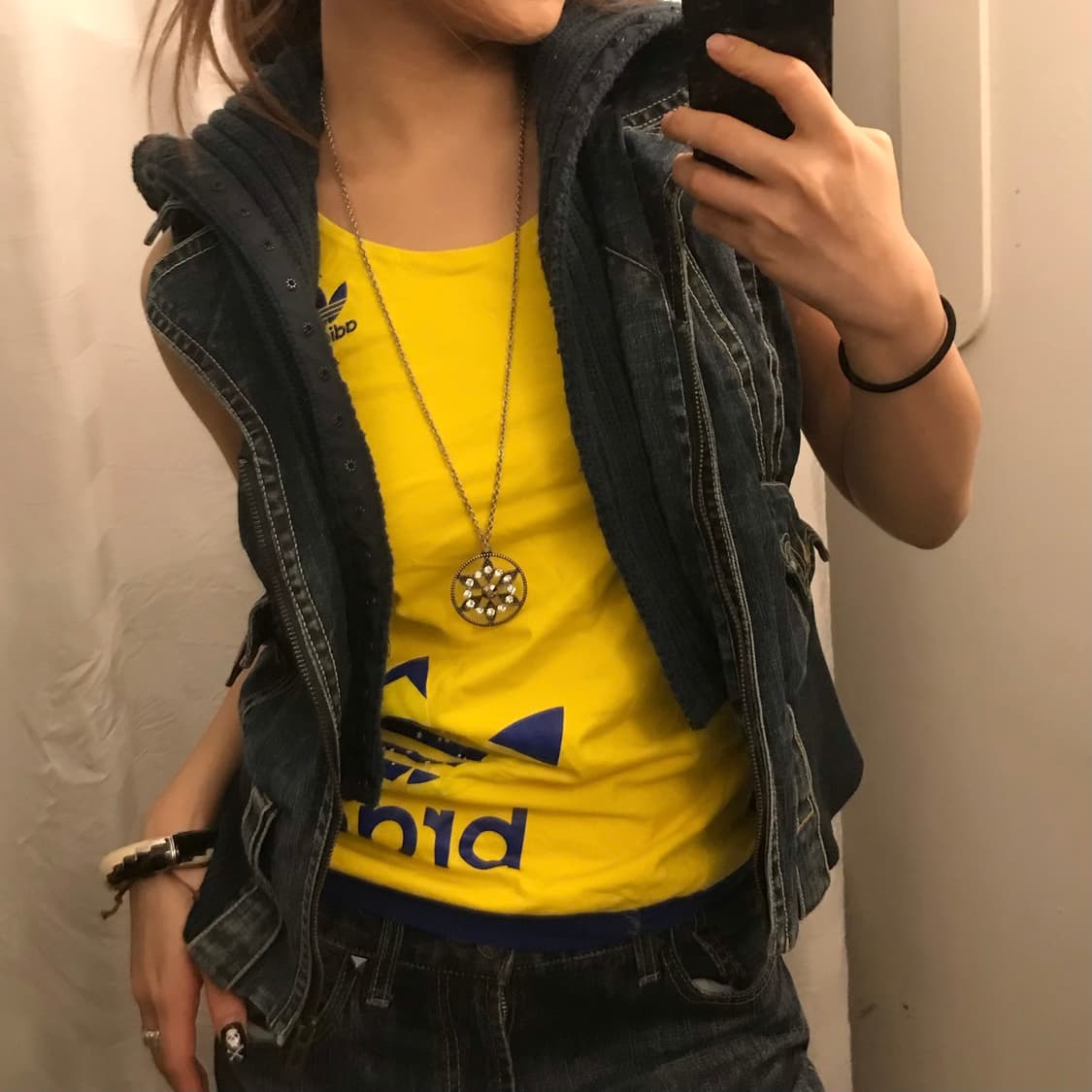 Levi’s 리바이스 갸루 펑크 하이넥 니트 데님 vest 상품이미지3