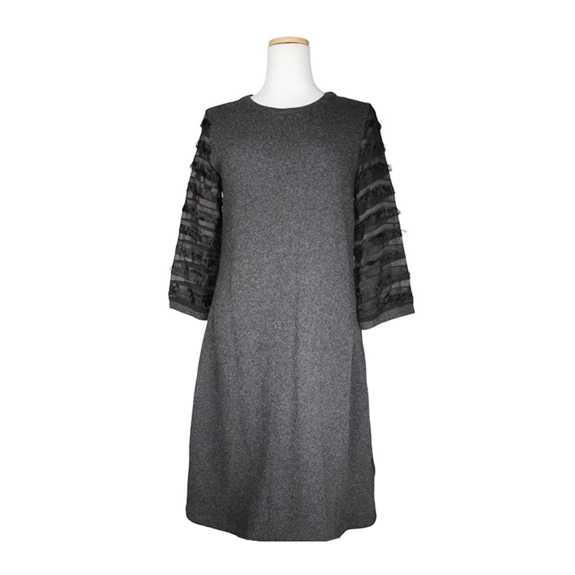 120%캐시미어 차콜그레이 니트 원피스 44 상품이미지1