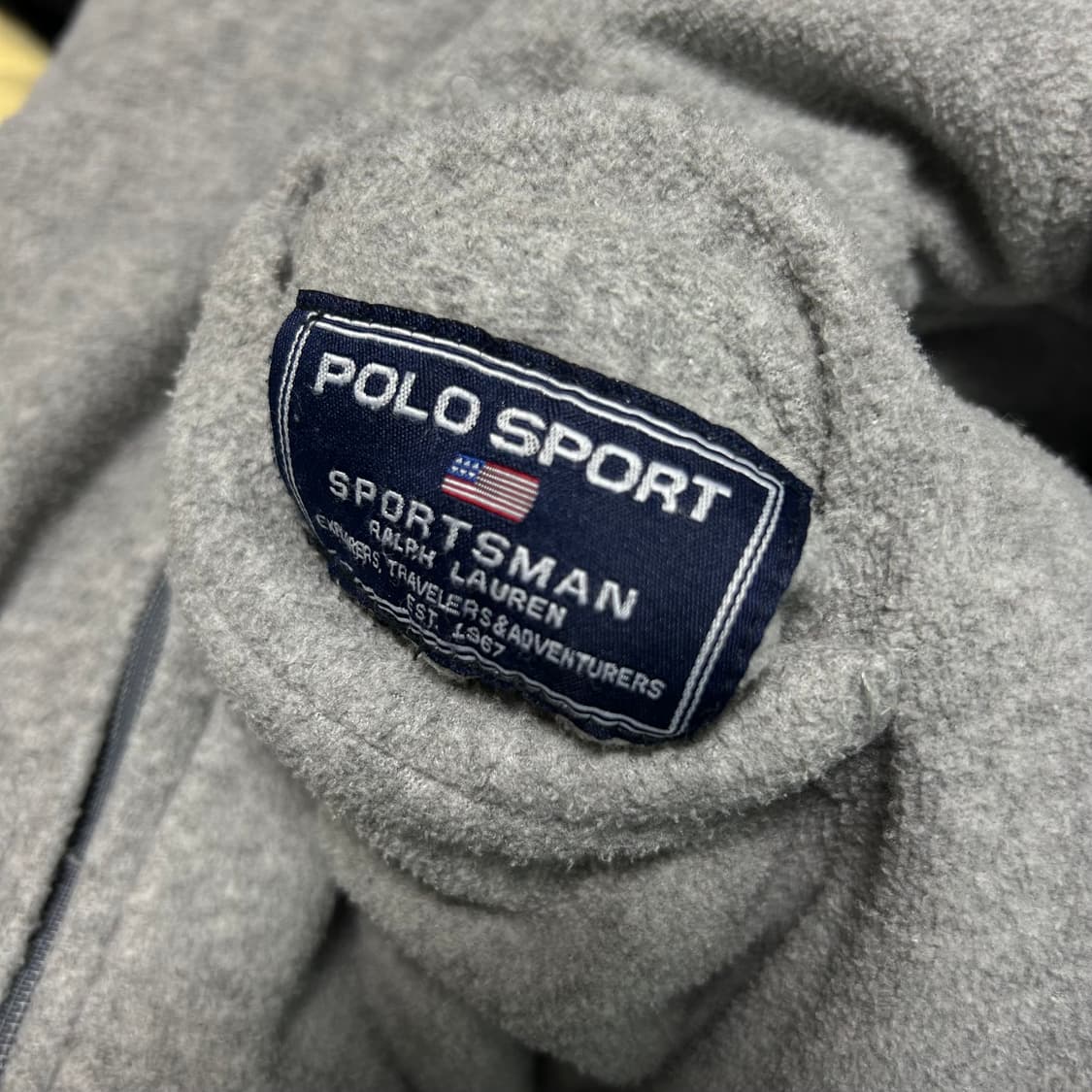 90s 폴로 스포츠 빅로고 리버시블 후리스 플리스 자켓 후드 그레이 10 상품이미지7
