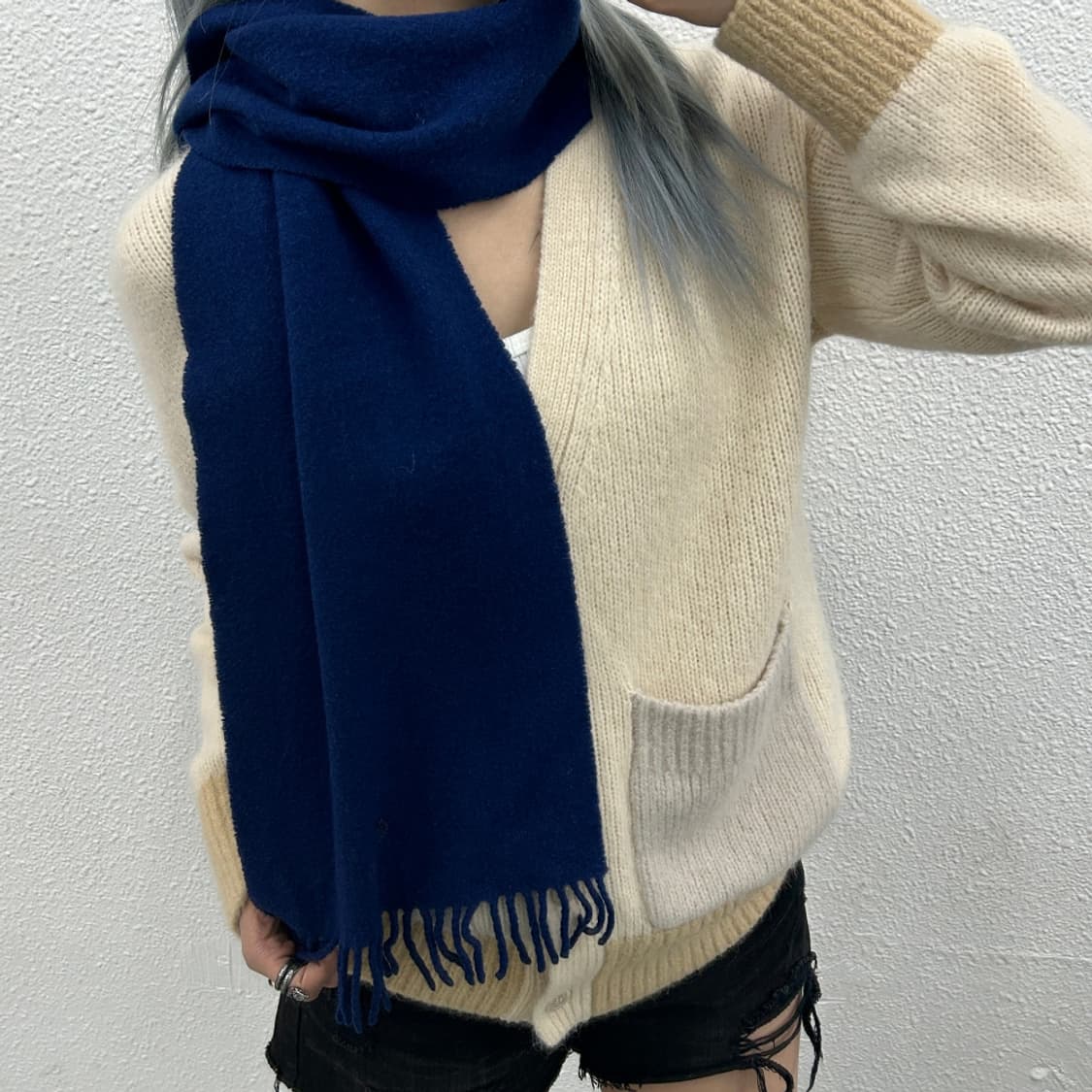 폴로 랄프로렌 네이비포니 네이비 울 머플러 상품이미지2