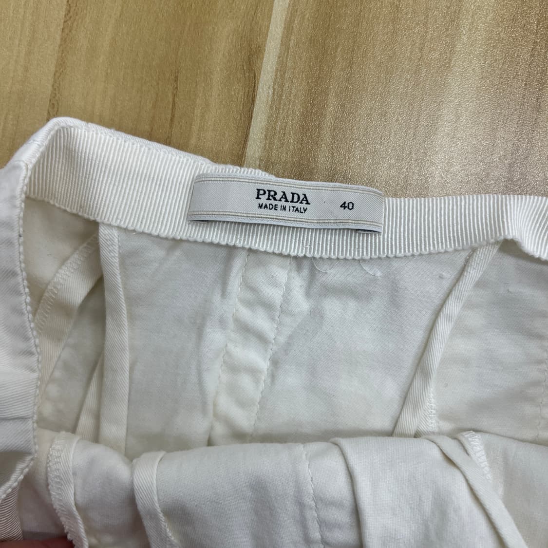 Prada 프라다 플리츠 코튼 미디 스커트 40 상품이미지3