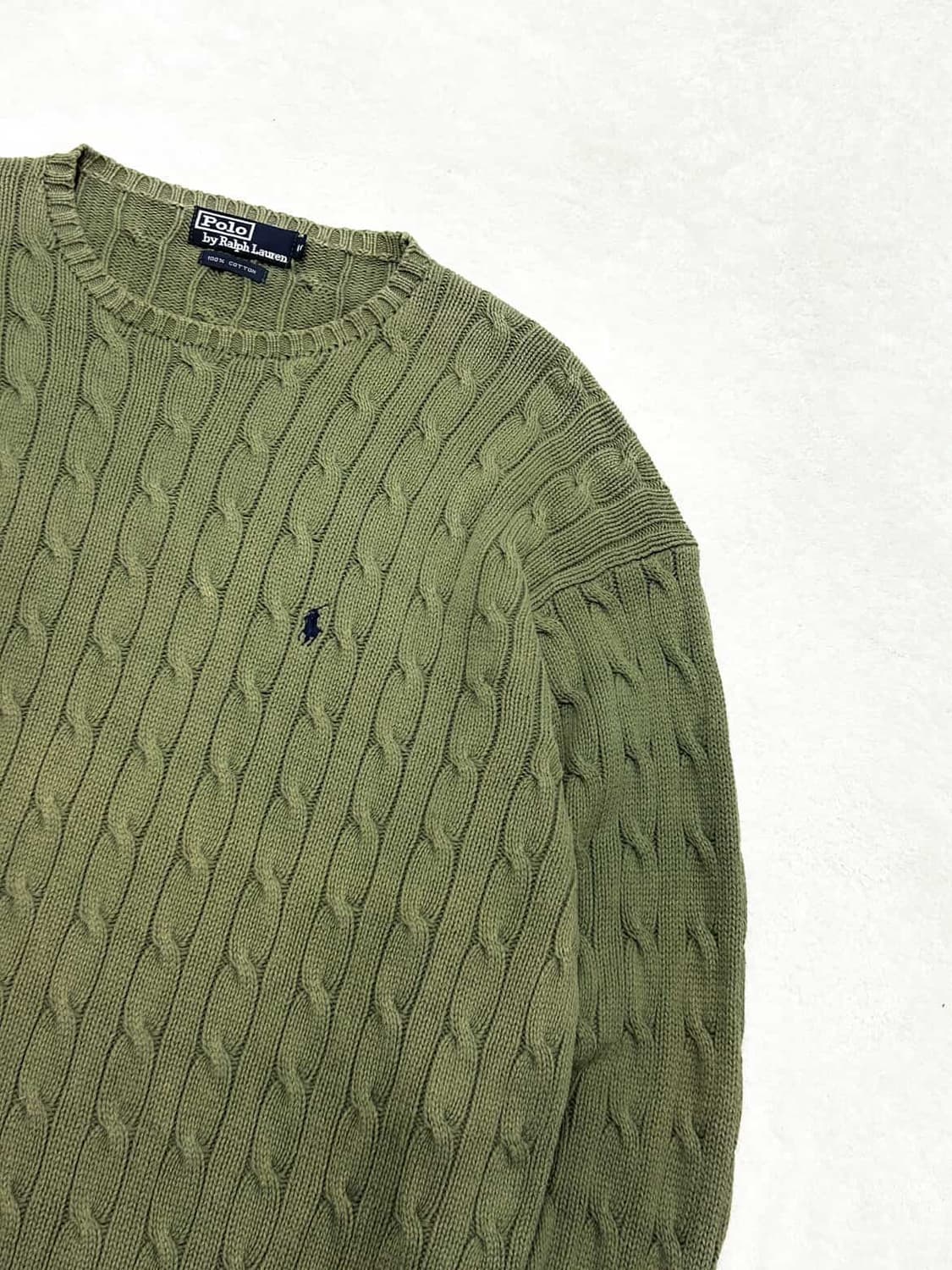 폴로 네이비포니 카키 케이블니트 상품이미지6