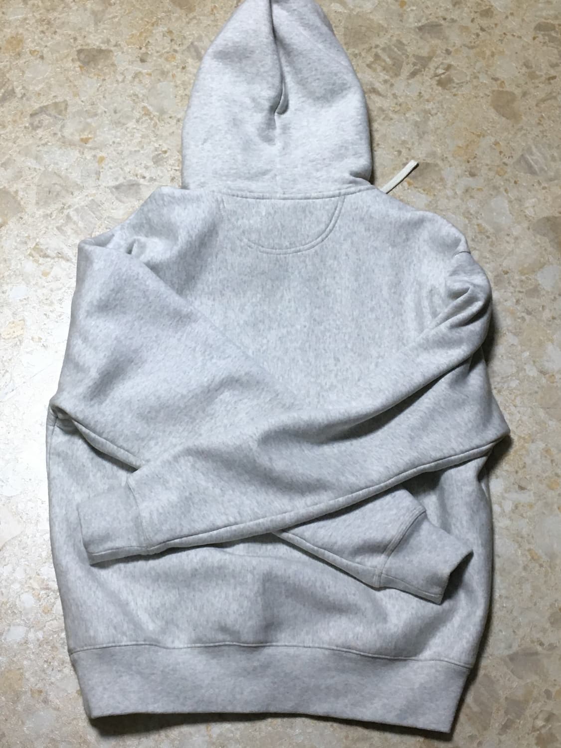 스투시 아플리케 애쉬 헤더 블랙 후드티 상품이미지2