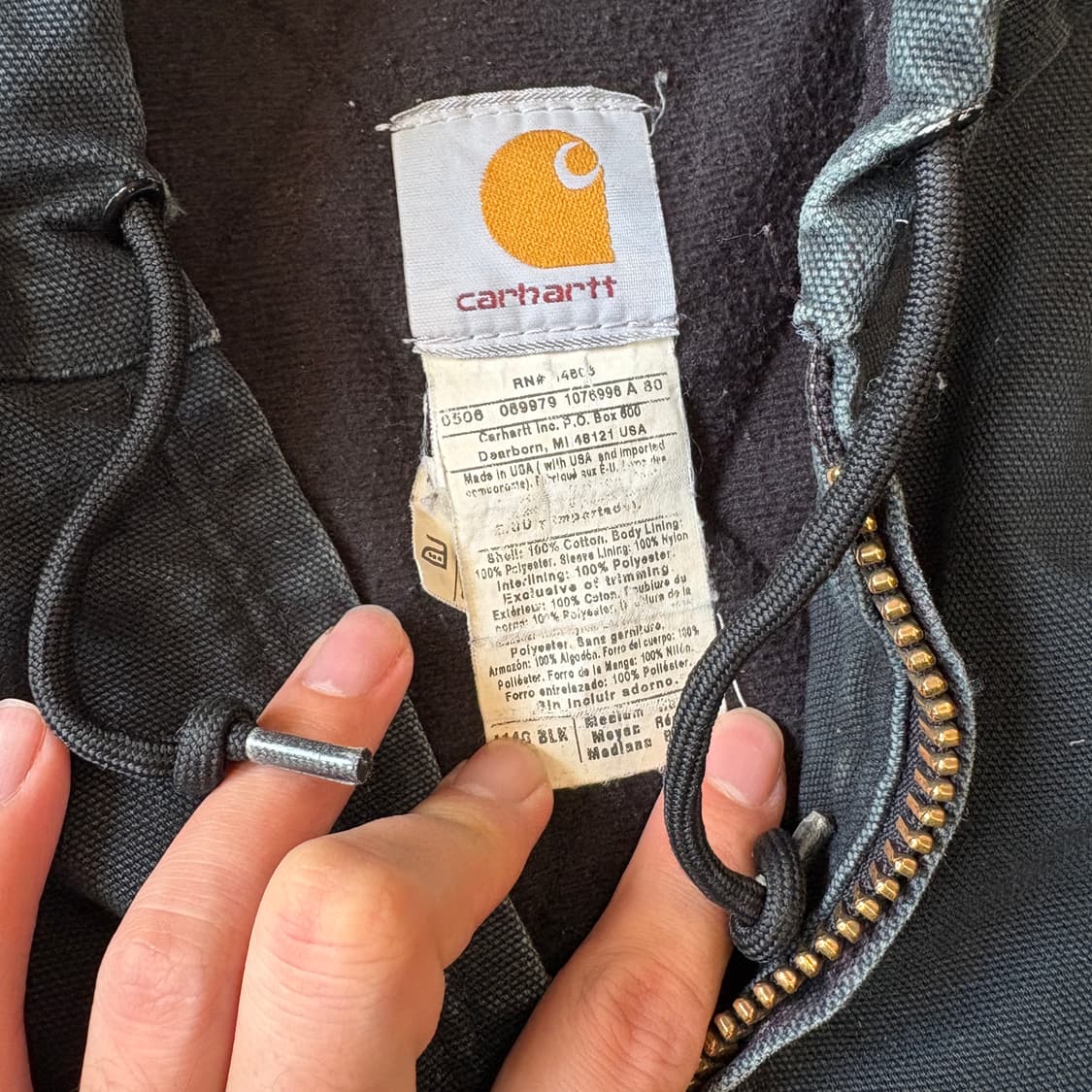 미국 생산 칼하트 j140 블랙 액티브 자켓 상품이미지9