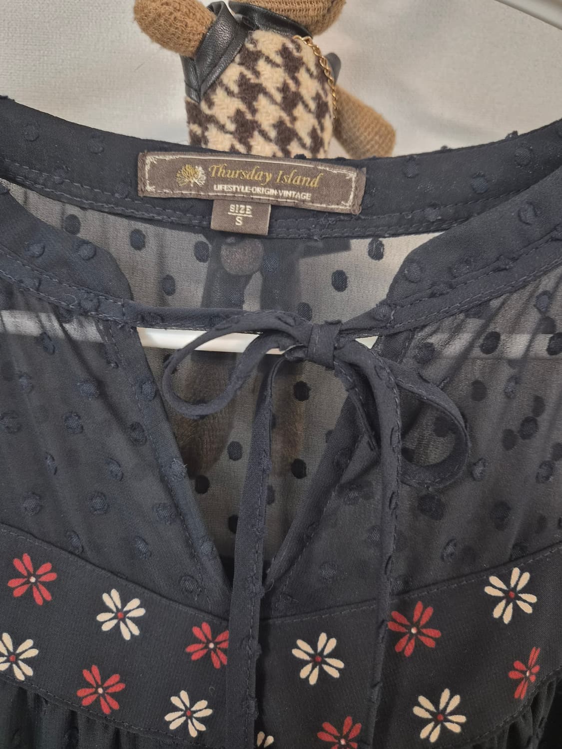 [Thursday Island] 써스데이 아일랜드 스모킹소매 티어드 쉬폰 상품이미지2