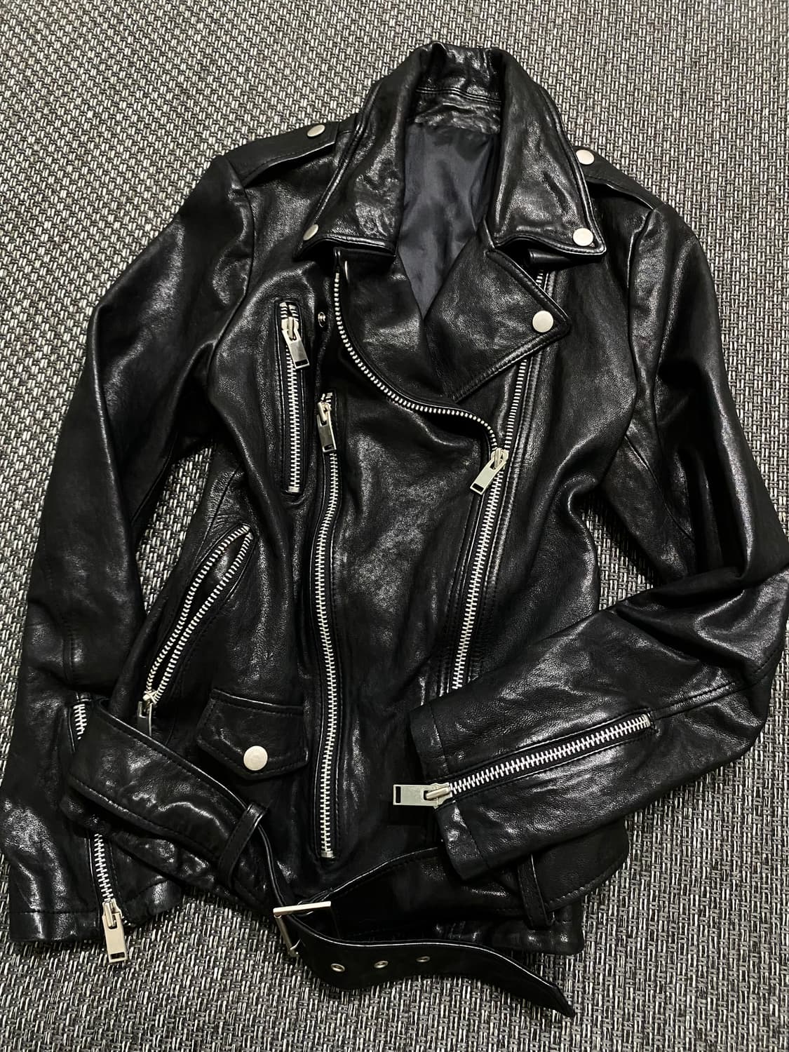 Multi Zipper Detail Leather Jacket 상품이미지3