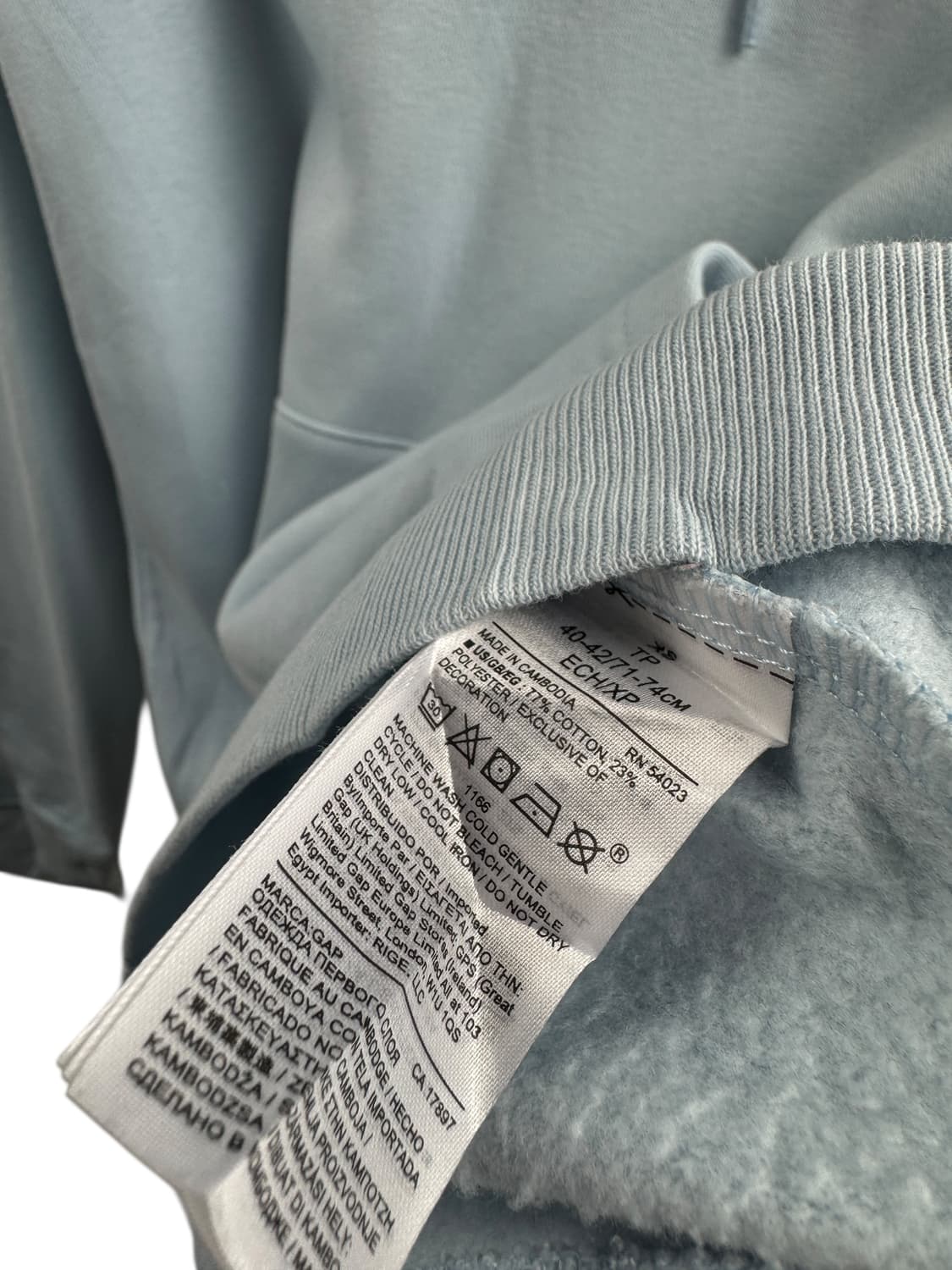 갭 파스텔블루 후디1486 상품이미지5