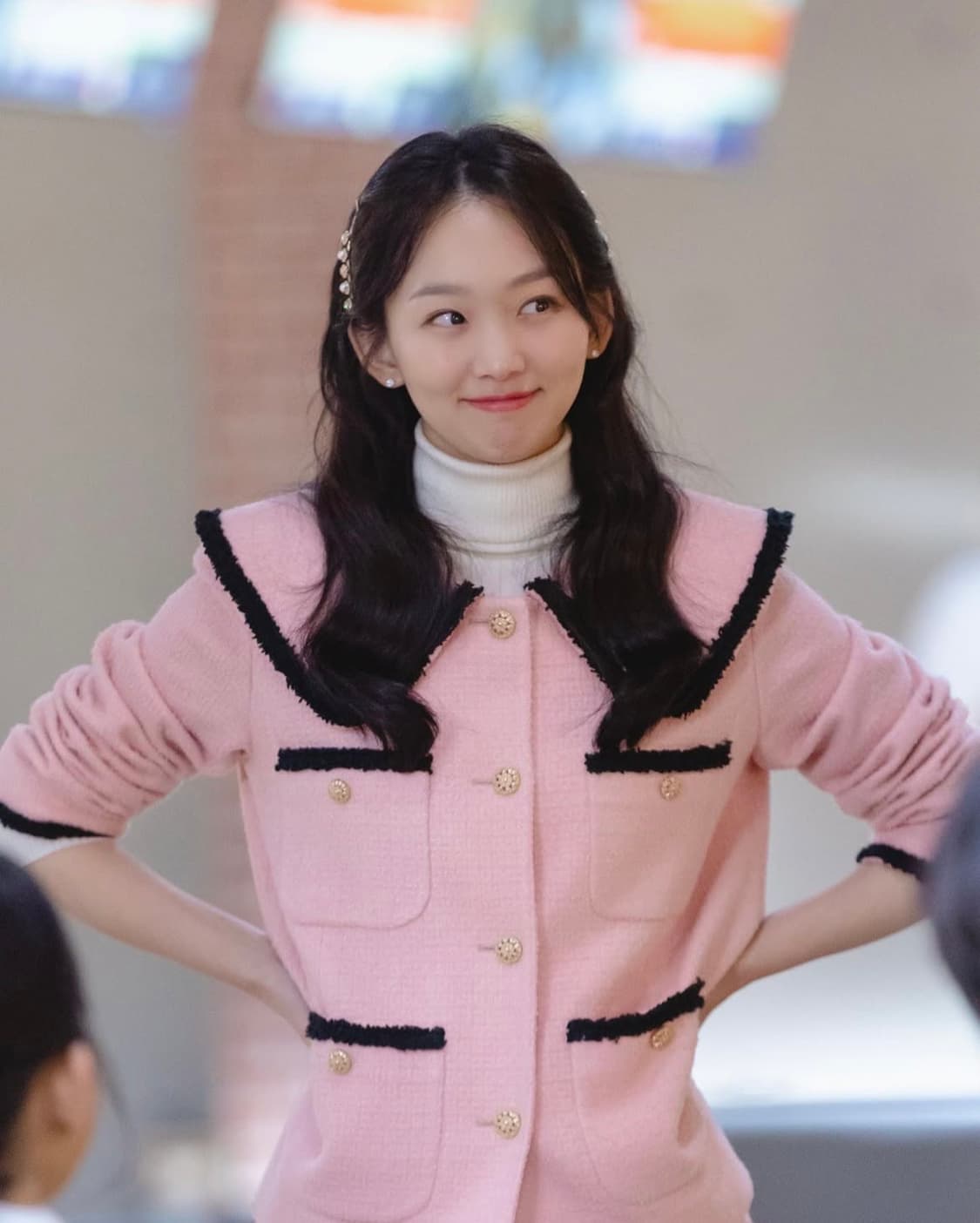 쟈니헤잇재즈 4 포켓 트위드 자켓 핑크 [신예은, 배윤경, 진기주 착용] 상품이미지4