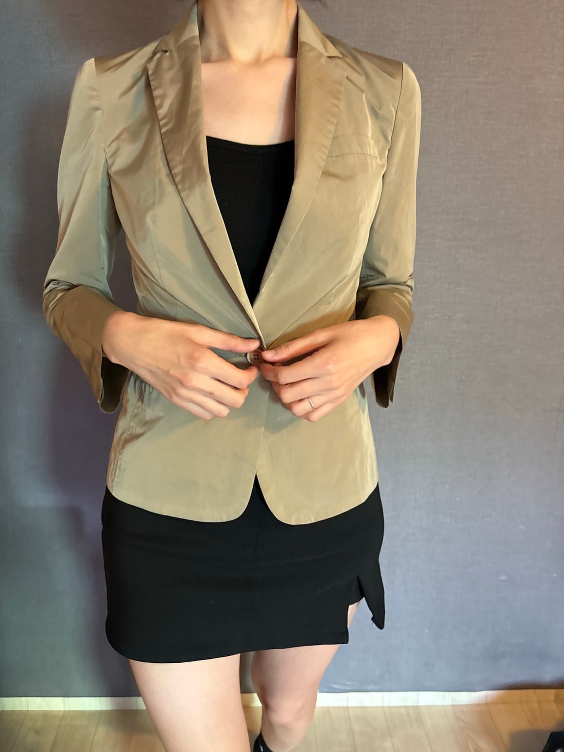 CK 캘빈클라인 Calvin Klein 베이지 여성 자켓 상품이미지4