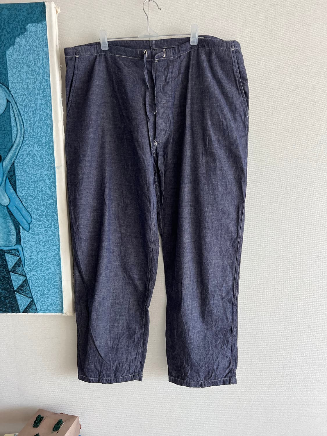 20ss comoli 코튼 데님 스트링 팬츠 2사이즈 상품이미지1