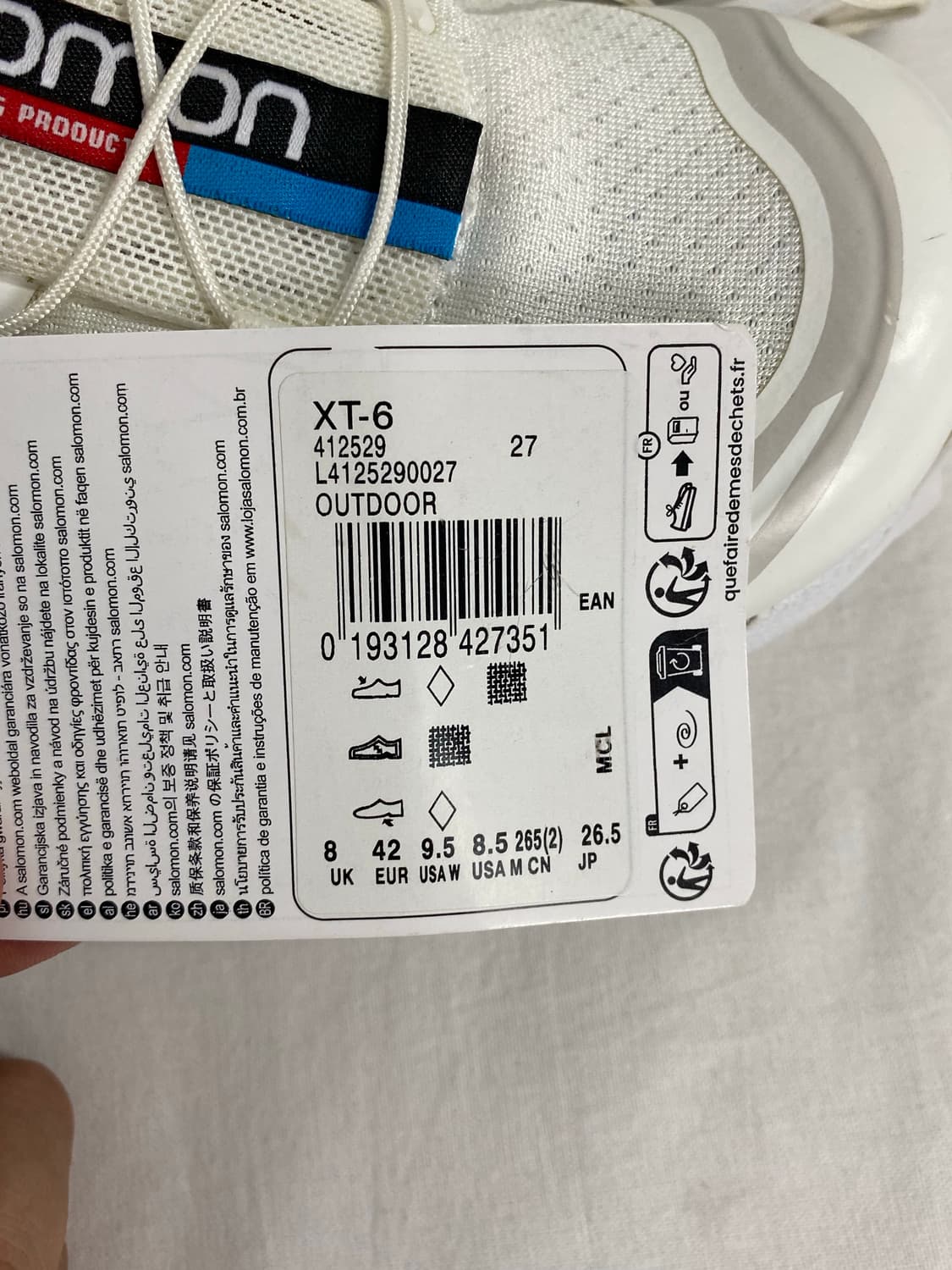 살로몬 XT-6 ADV 화이트 265 상품이미지9