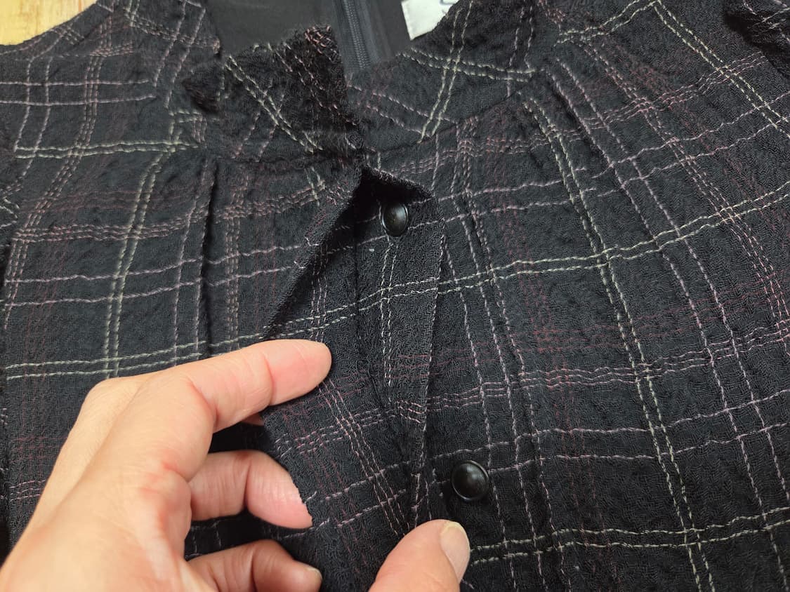 SJSJ 체크 러플 원피스 44-55 상품이미지8