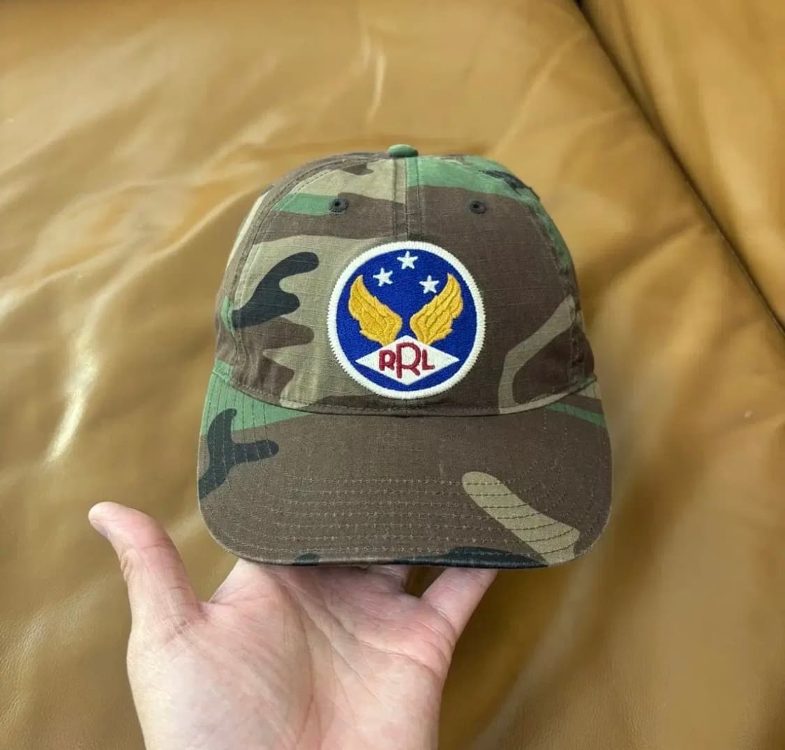 RRL 더블알엘 카모 6패널윙로고 카모 볼캡 상품이미지1
