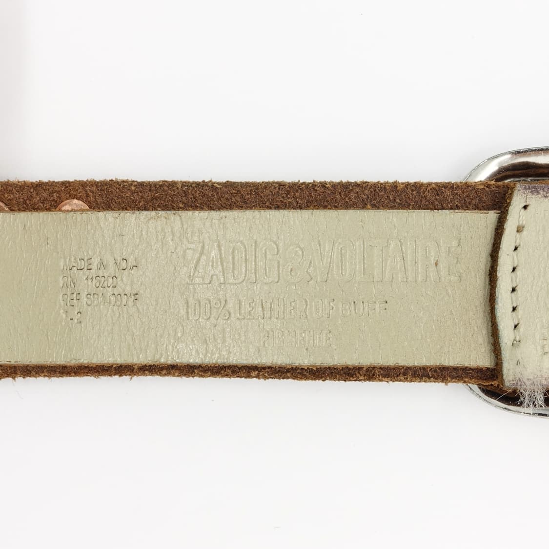 ZADIG&VOLTAIRE 쟈딕앤볼테르 아이보리 베이지 비즈 스터드 벨트 상품이미지9