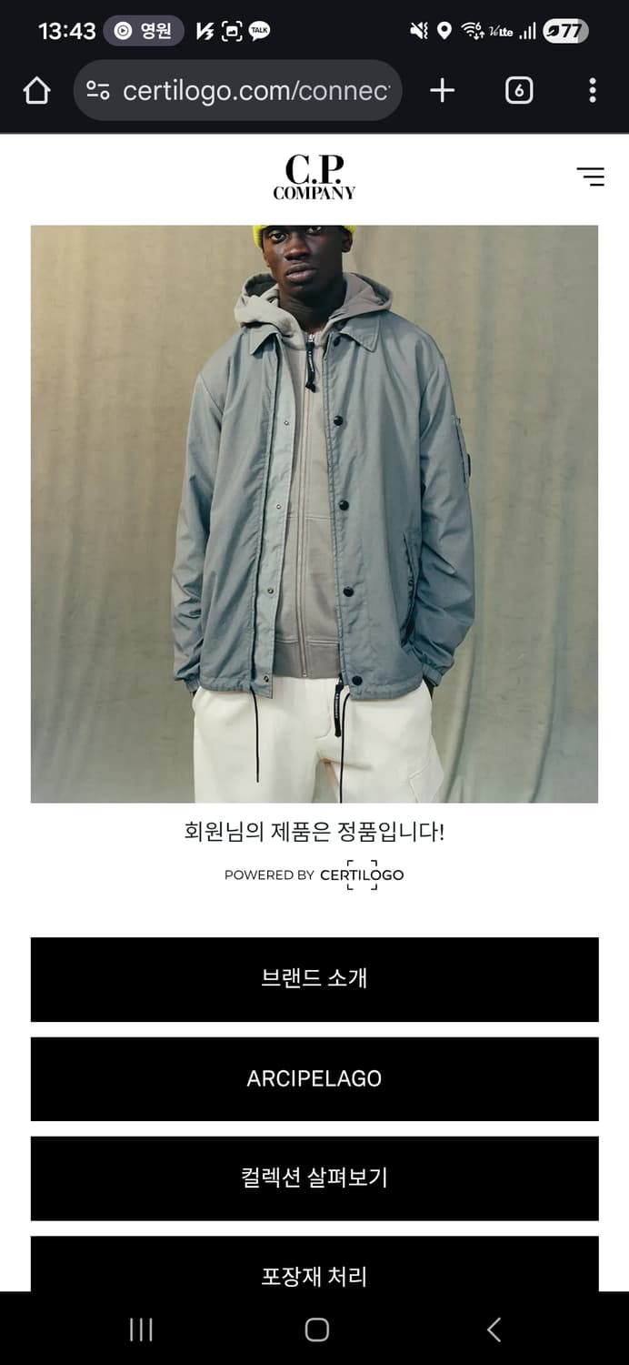 CP컴퍼니 21SS 다이애그널 고글 후드집업 XL size 상품이미지10