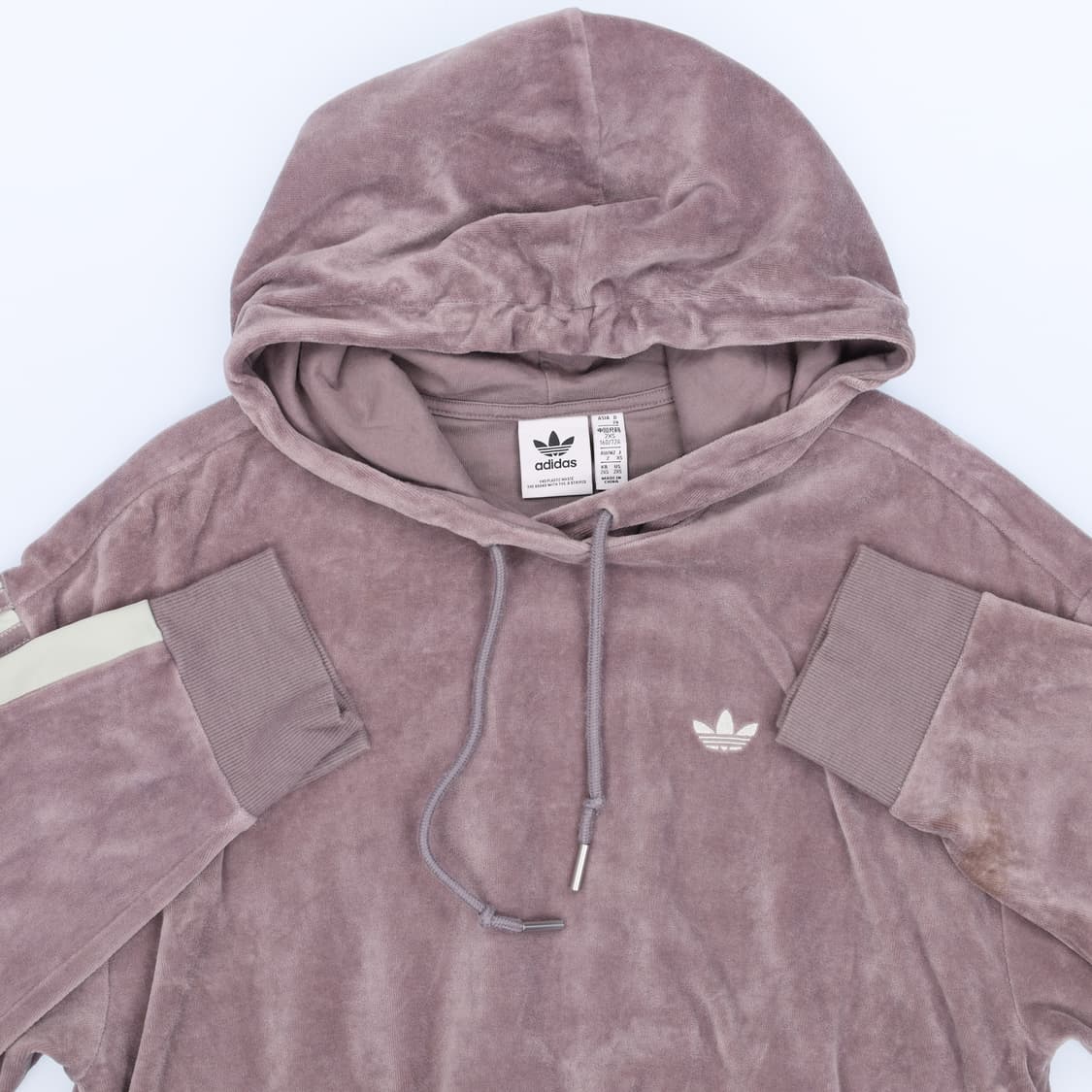 [2XS] 아디다스 크롭 오리지널 아디브레이크 벨류어 후드티 N7010 상품이미지3