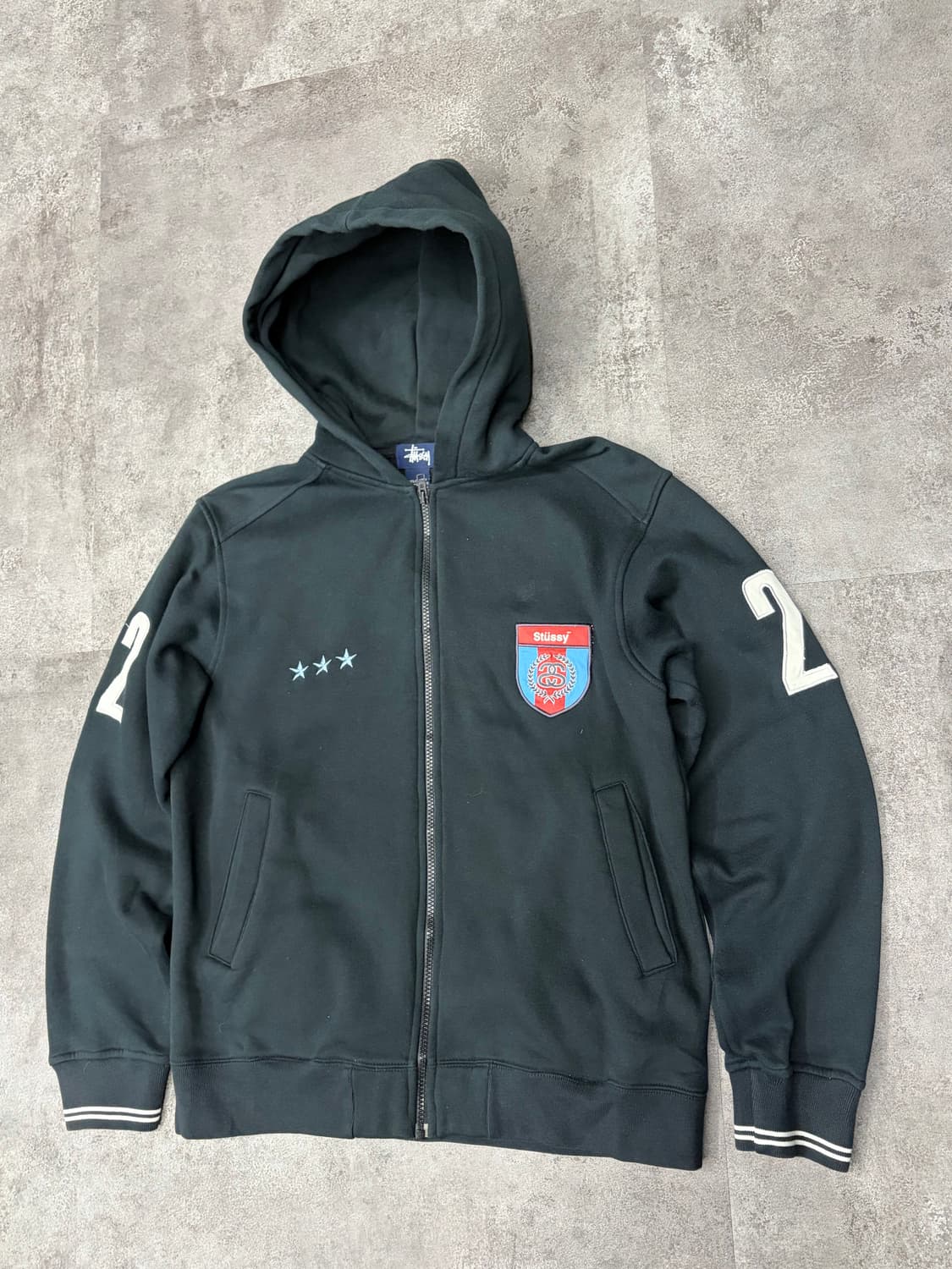 9-00s 스투시 블랙 후드집업 상품이미지4