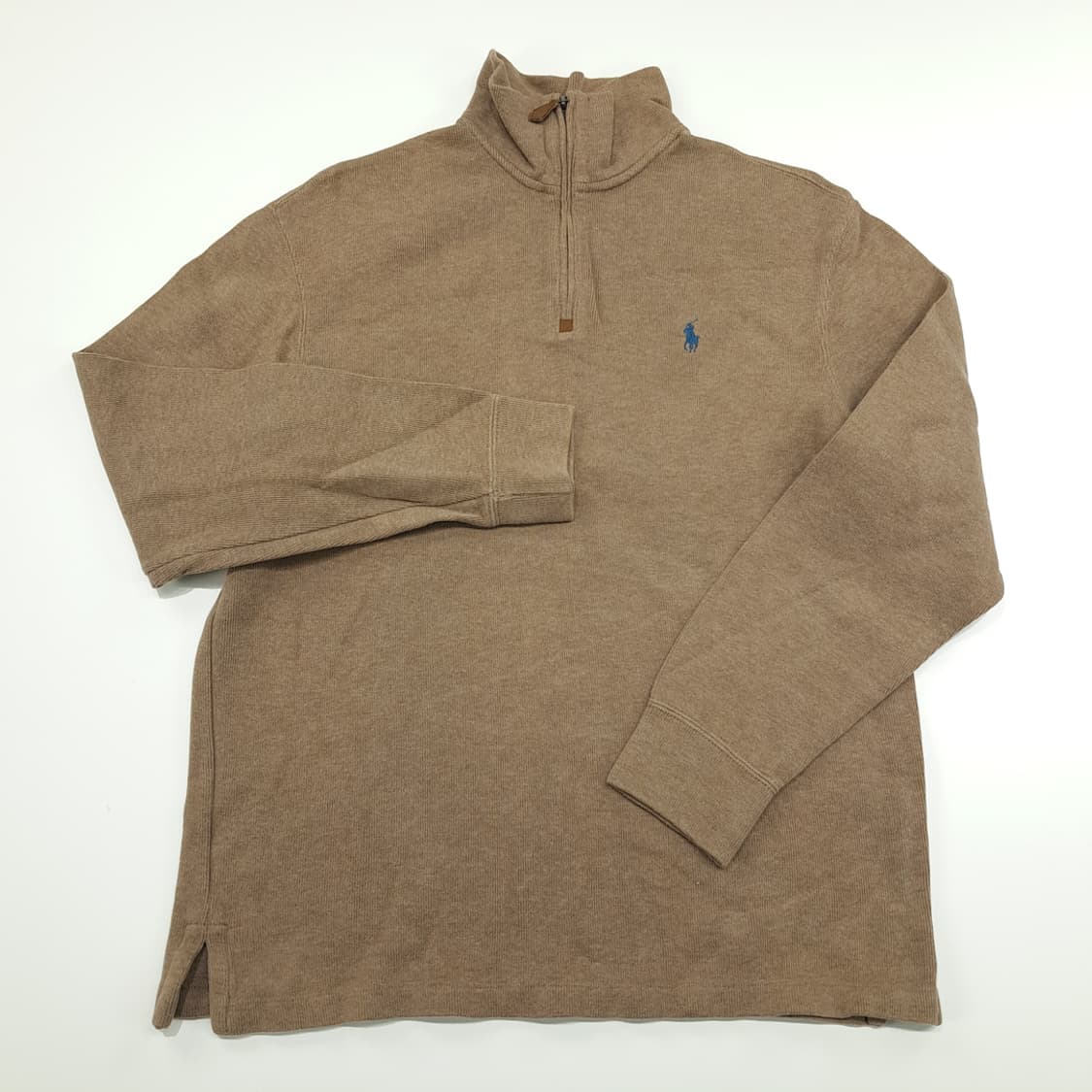 CN869 M 폴로 랄프로렌 소프트브라운 하프집업 긴팔 니트 스웨터 상품이미지2